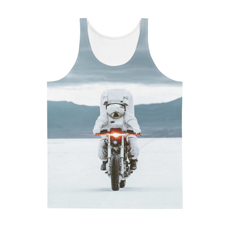 Astronaut Rider Unisex Tank Top [Alt Back Design] - Image 4