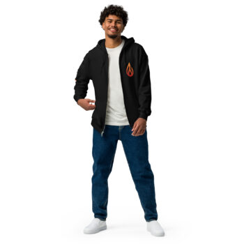 Unisex Heavyweight Zip Logo Hoodie