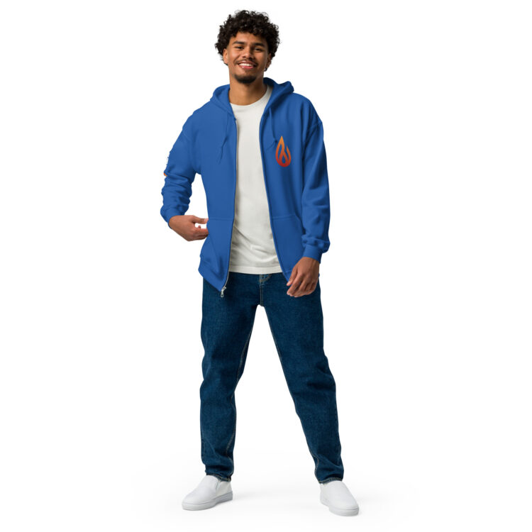 Unisex Heavyweight Zip Logo Hoodie - Image 4